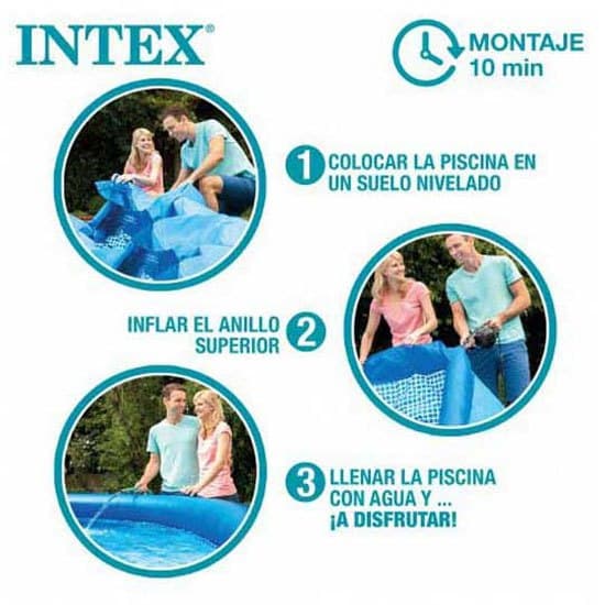 Intex Med Filterpatronpumpe Easy Set 305x61 Cm Pool Blå 305 x 61 cm