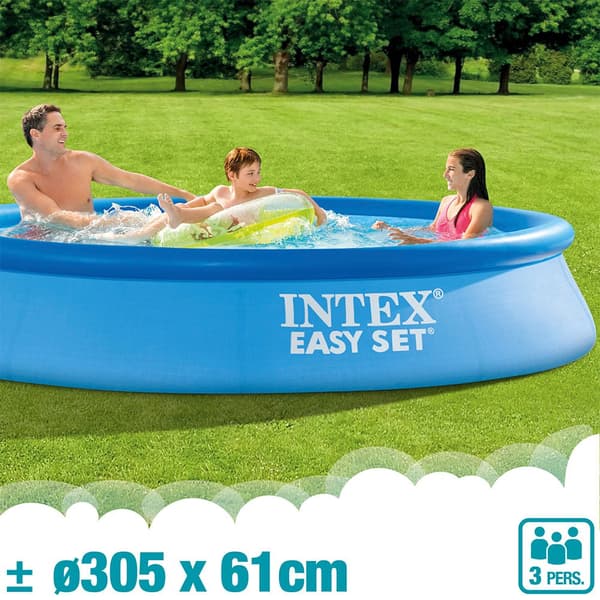 Intex Med Filterpatronpumpe Easy Set 305x61 Cm Pool Blå 305 x 61 cm