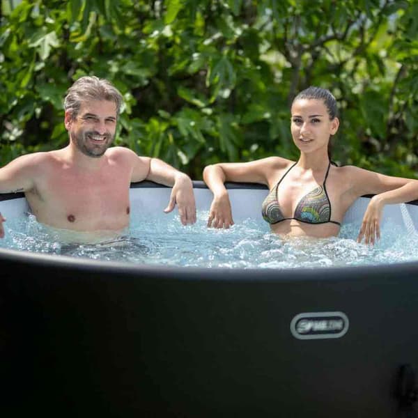 Ease Zone Pool Drop-stitch Spa Sort 180 x 180 x 65cm