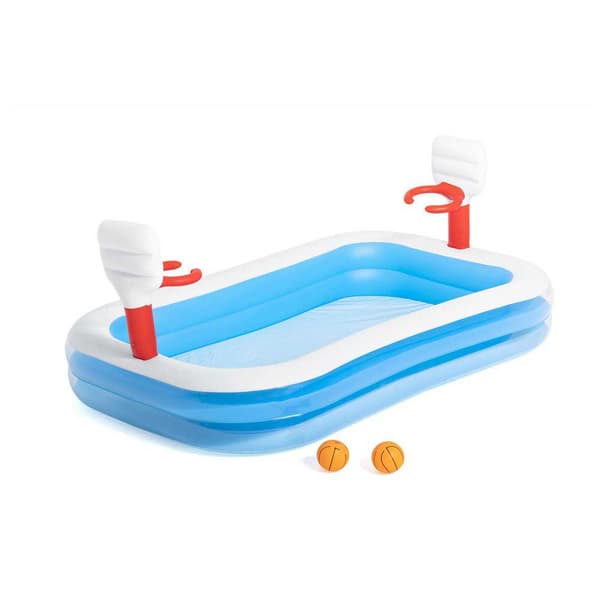 Bestway Koripallo Suorakaiteen Muotoinen Puhallettava Allas 254x168x102 Cm Sininen 636L