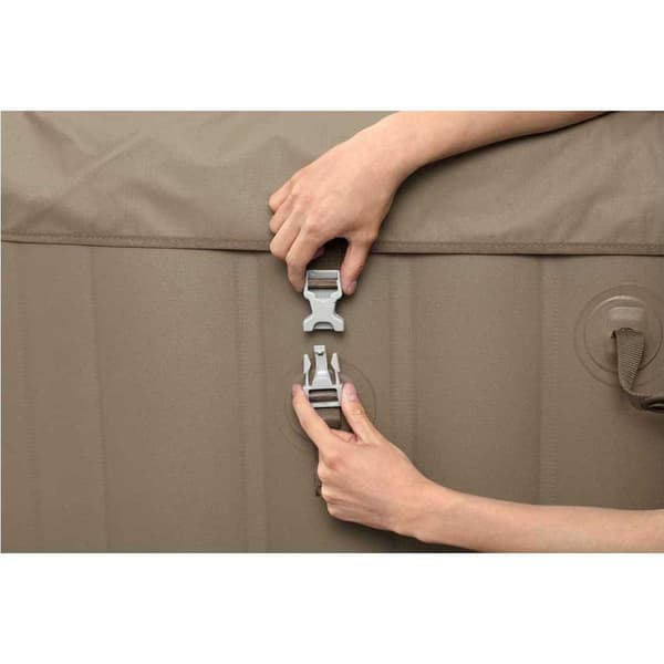 Lay-z Spa Uppblåsbar Badtunna Palma Hydrojet 201x201x80 Cm Beige 1050 Liters