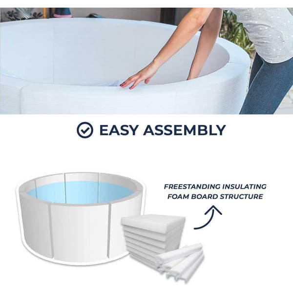 Netspa Uppblåsbar Jacuzzi Med Yttre Paneler Vita 156x70 Cm Blå 800L