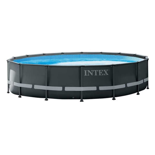 Intex Rund Stålramme Over Jorden Pool Ultra Xtr 488 X 122 Cm Grå 19156 Liters