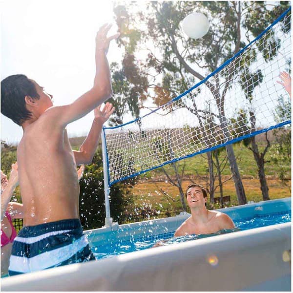 Intex Med Chlorinator Rektangulær Stålramme Over Jorden Pool Ultra Xtr 732 X 366 X 132 Cm Grå 31805 Liters