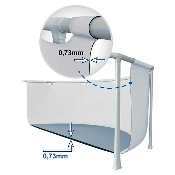 Intex Suorakaiteen Muotoinen Teräsrunko Maanpinnan Yläpuolella Ultra Xtr 975 X 488 X 132 Cm Sininen,Harmaa 54368 Liters
