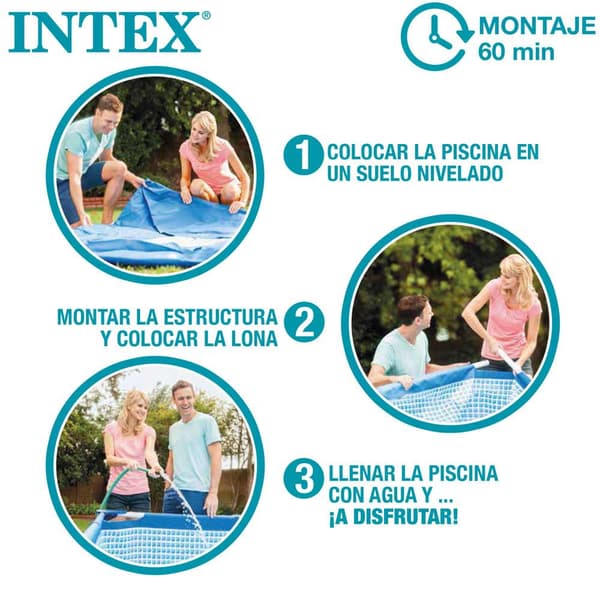 Intex Rund Stålramme Over Jorden Pool Greywood Prism Premium Ø 549x122 Cm Grå 24311 Liters