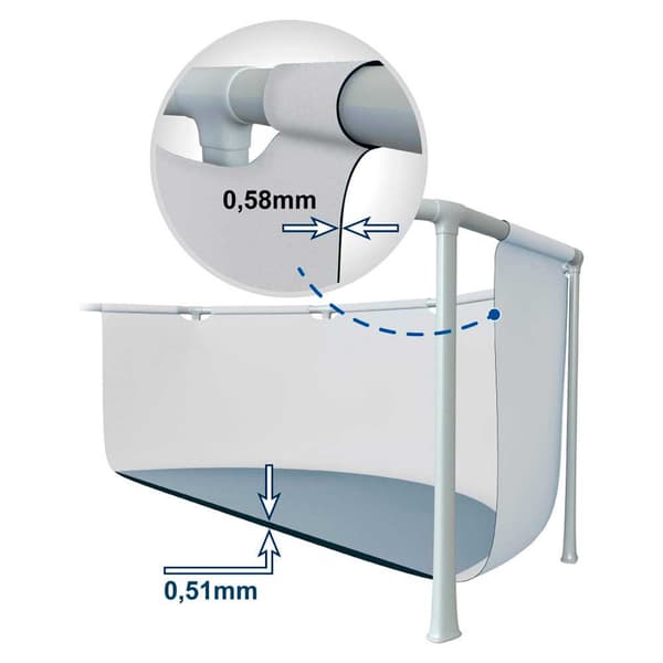 Intex Pyöreä Teräsrunko Maanpinnan Yläpuolella Allas Prism Ø 457x122 Cm Harmaa 16805 Liters