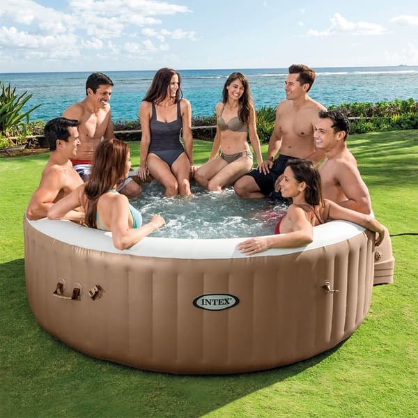 Intex Round Bubble Jacuzzi Purespa Brun 1339 Liters