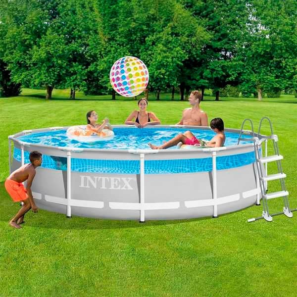 Color Baby Rund Pool Med Cob-coat Og Tapiz Clearview Prism Frame 427x107 Cm Blå