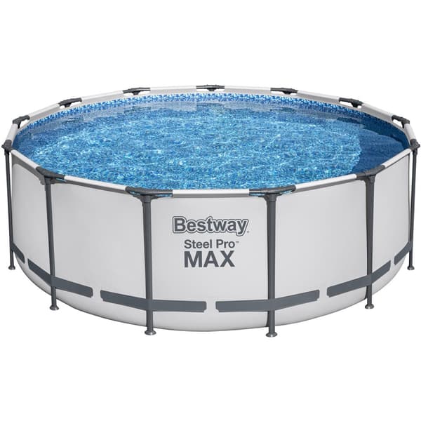Bestway swimmingpoolsæt Steel Pro Max 396 lysegrå