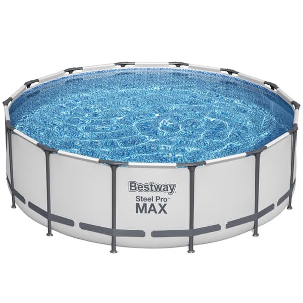 Bestway swimmingpoolsæt Steel Pro Max 427 lysegrå