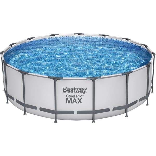 Bestway swimmingpoolsæt Steel Pro Max 457 lysegrå