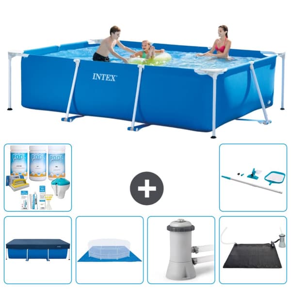 Intex suorakaiteen muotoinen uima-allas - 300 x 200 x 75 cm - Sininen - Mukana Lisätarvikkeet CB97