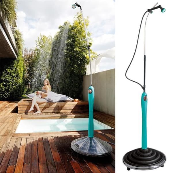 Solar pool dusch - GF - Sunny Style Premium Blue - 2 timmars kapacitet - Justerbar höjd