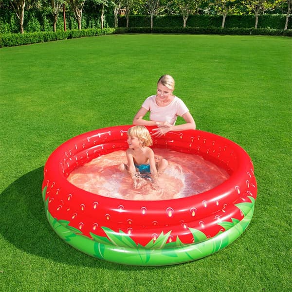Oppustelig Pool til Børn Bestway Jordbær 168 x 38 cm