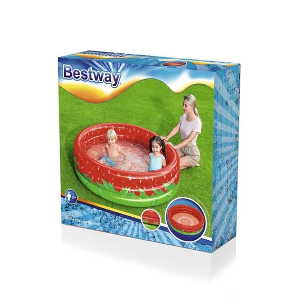 Oppustelig Pool til Børn Bestway Jordbær 168 x 38 cm
