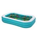 Miniatyrbild 10 av 11: Uppblåsbar plaskpool för barn Bestway 3D 262 x 175 x 51 cm Blå
