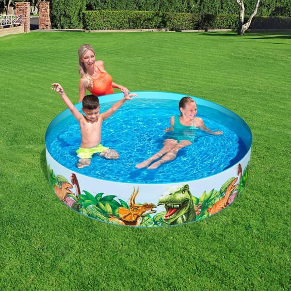 Uppblåsbar plaskpool för barn Bestway Dinosaurier 183 x 38 cm