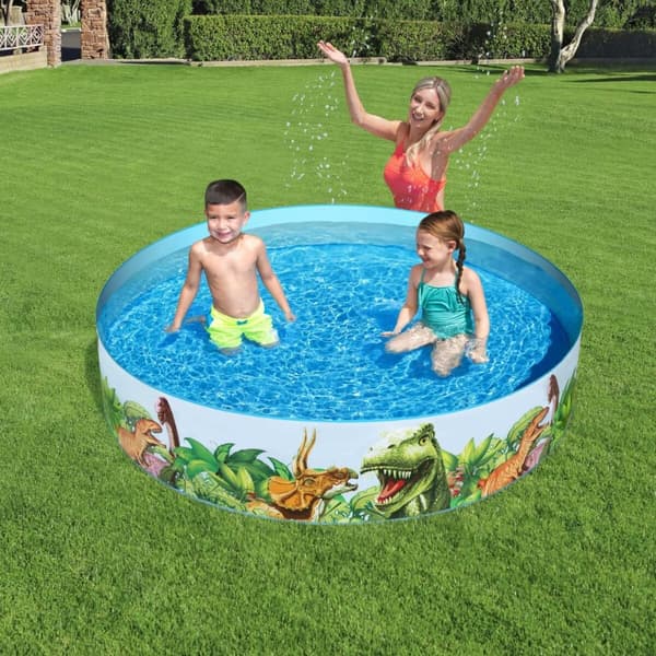 Uppblåsbar plaskpool för barn Bestway Dinosaurier 183 x 38 cm