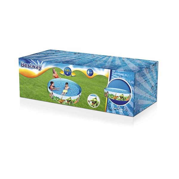 Uppblåsbar plaskpool för barn Bestway Dinosaurier 183 x 38 cm