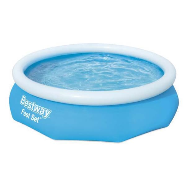 Bestway Rund Uppblåsbar Pool Fast Set Ø 305x76 Cm 3800 Liters