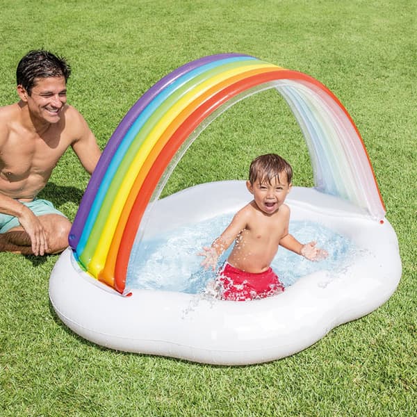 Intex Uima -allas Rainbow Canopy Baby Monivärinen