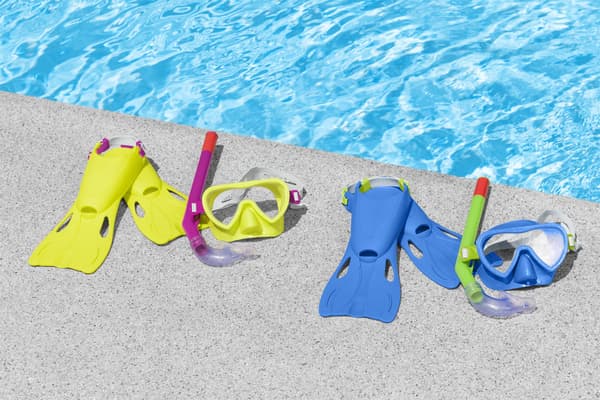 Diving Kit Blue Mask, Fins, Tube Bestway 25039