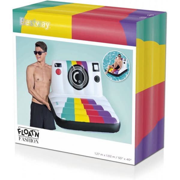 Bestway Pose N' Float Lounge -svømmepude, 1.27 x 1.02 m