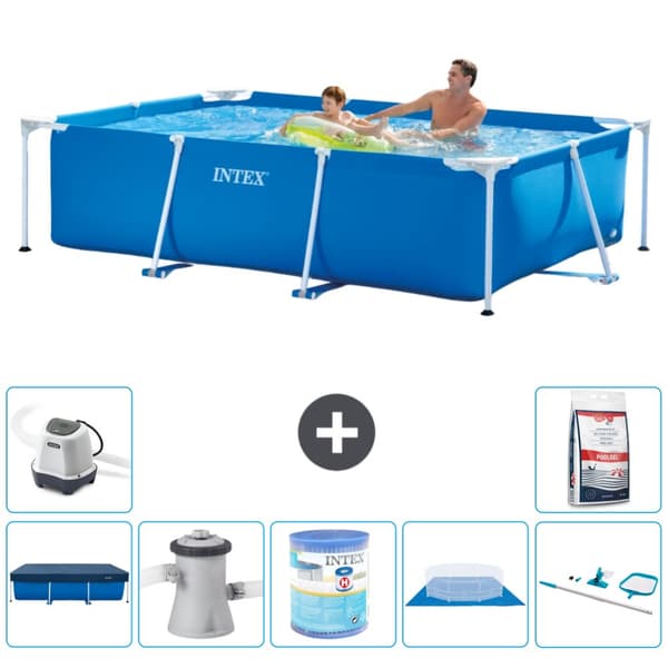 Intex suorakaiteen muotoinen uima-allas - 260 x 160 x 65 cm - Sininen - Mukana Lisätarvikkeet A94