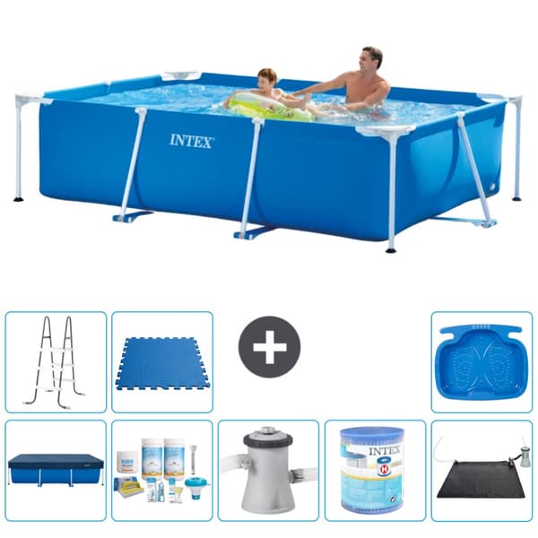 Intex suorakaiteen muotoinen uima-allas - 260 x 160 x 65 cm - Sininen - Mukana Lisätarvikkeet A111