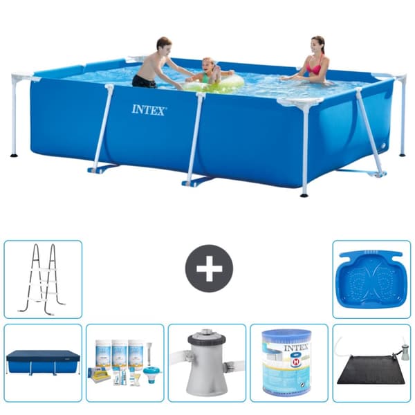 Intex suorakaiteen muotoinen uima-allas - 300 x 200 x 75 cm - Sininen - Mukana Lisätarvikkeet A164