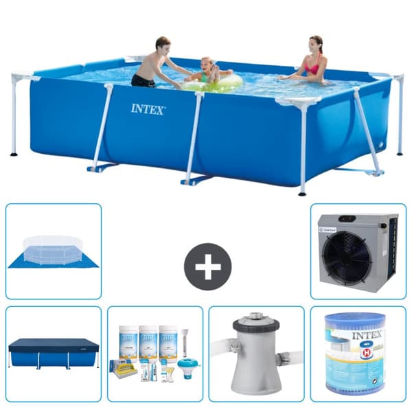 Intex suorakaiteen muotoinen uima-allas - 300 x 200 x 75 cm - Sininen - Mukana Lisätarvikkeet A167