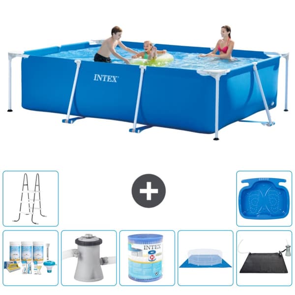 Intex suorakaiteen muotoinen uima-allas - 300 x 200 x 75 cm - Sininen - Mukana Lisätarvikkeet A205