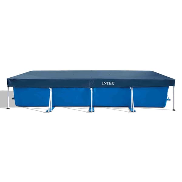 Intex rektangulär ram swimmingpool - 450 x 220 x 84 cm - Blå - ingår Tillbehör A247