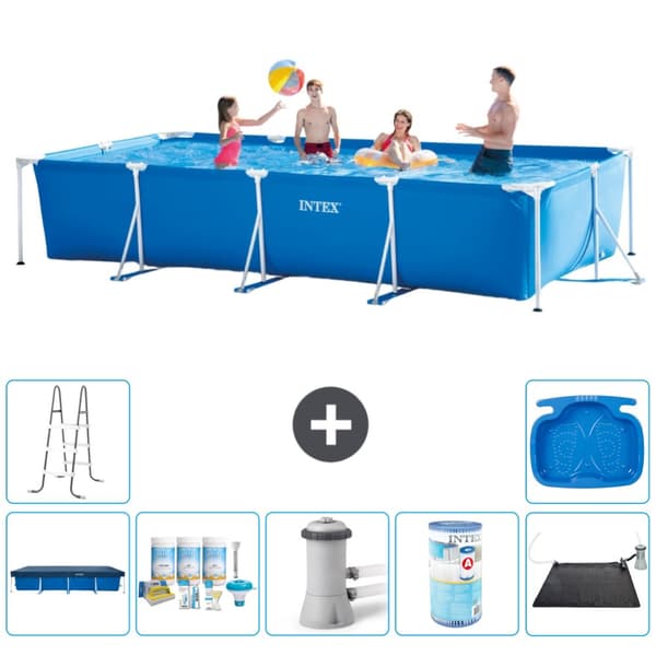 Intex suorakaiteen muotoinen uima-allas - 450 x 220 x 84 cm - Sininen - Mukana Lisätarvikkeet A259