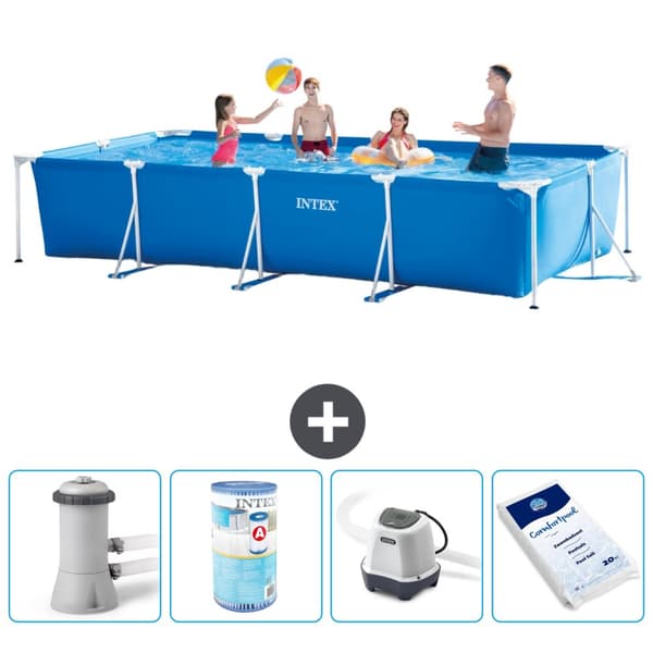 Intex suorakaiteen muotoinen uima-allas - 450 x 220 x 84 cm - Sininen - Mukana Lisätarvikkeet A273