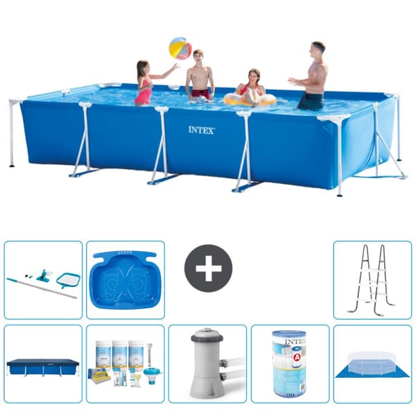 Intex suorakaiteen muotoinen uima-allas - 450 x 220 x 84 cm - Sininen - Mukana Lisätarvikkeet A277