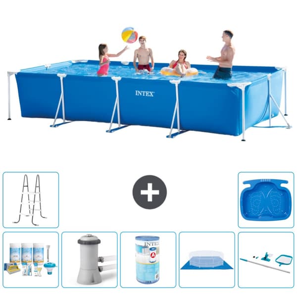Intex suorakaiteen muotoinen uima-allas - 450 x 220 x 84 cm - Sininen - Mukana Lisätarvikkeet A279