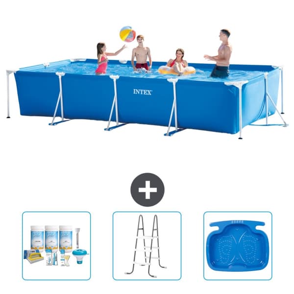 Intex suorakaiteen muotoinen uima-allas - 450 x 220 x 84 cm - Sininen - Mukana Lisätarvikkeet A280