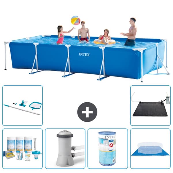 Intex suorakaiteen muotoinen uima-allas - 450 x 220 x 84 cm - Sininen - Mukana Lisätarvikkeet A292