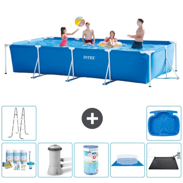 Intex suorakaiteen muotoinen uima-allas - 450 x 220 x 84 cm - Sininen - Mukana Lisätarvikkeet A299