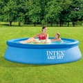 Miniatyrbillede 2 af 8: Intex rund oppustelig let sæt swimmingpool - 244 x 61 cm - Blå -  Inklusive Tilbehør CB55