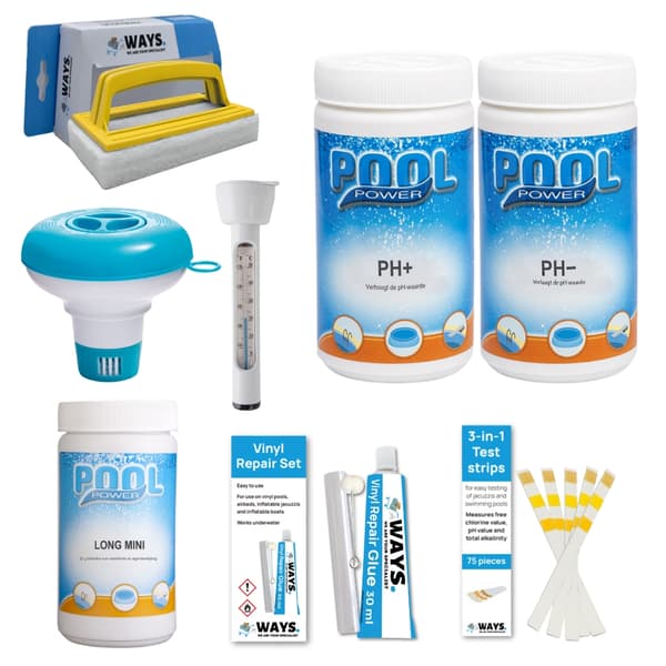 Intex Rund Uppblåsbar Easy Set Pool - 305 x 61 cm - Blå - Ingår Tillbehör CB7