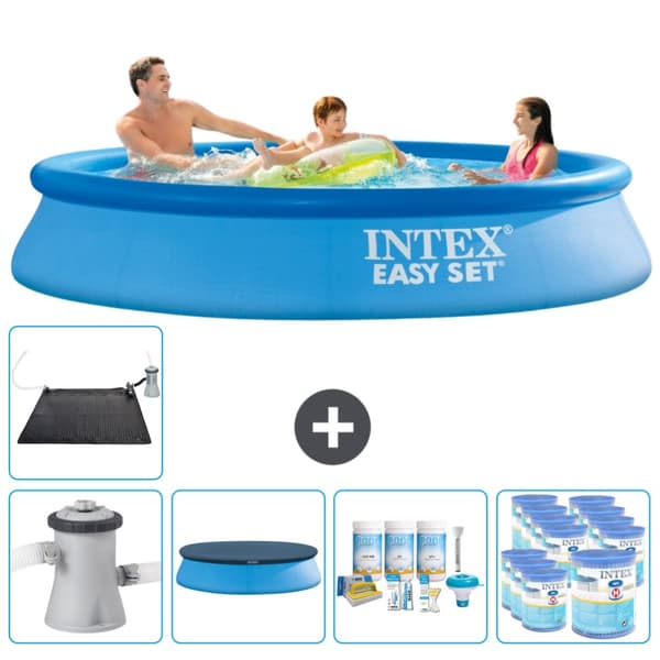 Intex Round Inflatable Pool Set Uima - 305 cm 61 cm - Sininen -  Tarvikkeet Mukaan Lukien CB18