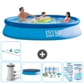 Pikkukuva 1 / 8: Intex Pyöreä puhallettava Easy Set uima-allas - 366 x 76 cm - Sininen -  Tarvikkeet Mukaan Lukien CB21