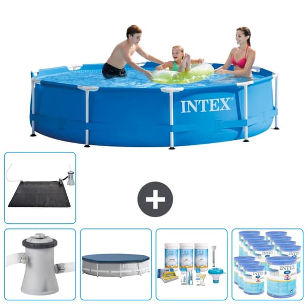 Intex Round Frame Swimming Pool - 305 x 76 cm - Blå -  Inklusive Tilbehør CB18