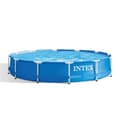 Miniatyrbild 3 av 6: Intex Round Frame Swimming Pool - 366 x 76 cm - Blå - Ingår Tillbehör CB79