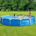 Miniatyrbild 2 av 6: Intex Round Frame Swimming Pool - 366 x 76 cm - Blå - Ingår Tillbehör CB79