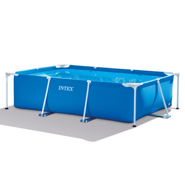 Intex rektangulär ram swimmingpool - 300 x 200 x 75 cm - Blå - ingår Tillbehör CB7