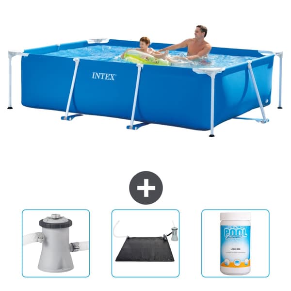 Intex suorakaiteen muotoinen uima-allas - 260 x 160 x 65 cm - Sininen - Mukana Lisätarvikkeet CB80
